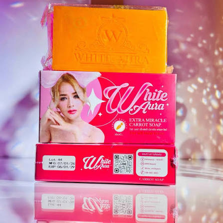 1 Pcs - White Aura Miracle Carrot Soap - 160g